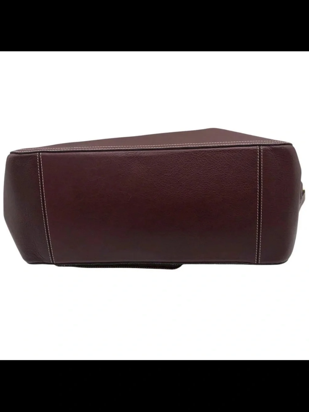 Mulberry Men's Leather Tote Bag in Burgundy with Gold Hardware